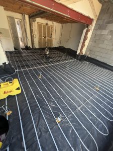 Underfloor heating ready for liquid screed in Nailsea, North Somerset