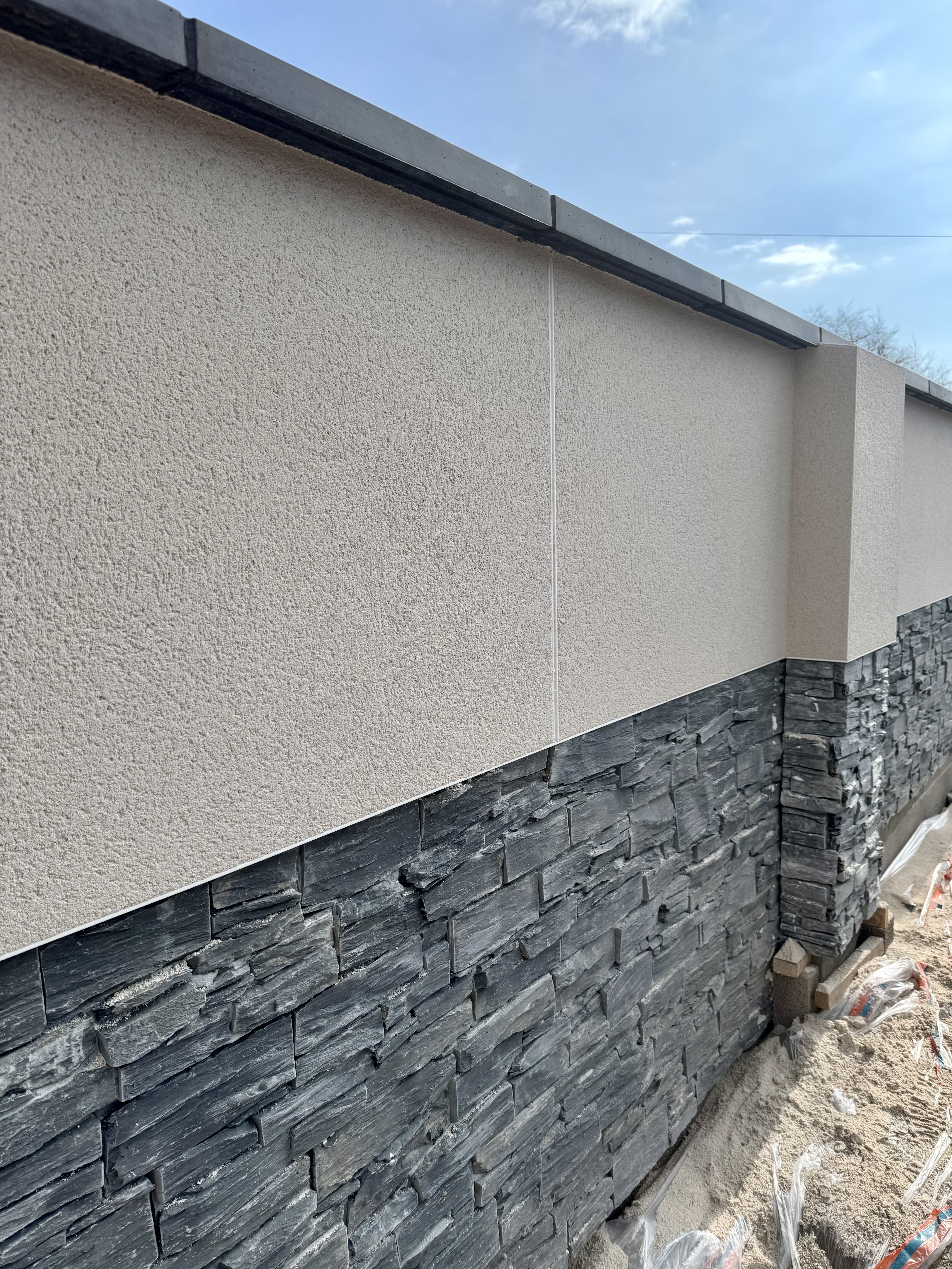 Monocouche Render Project in Somerset - Close Up